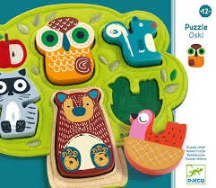 djeco relief puzzel - oski (5 st)